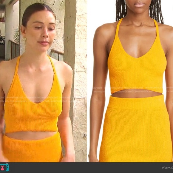 Rag & Bone Ribbed Orange Cotton Tank Top Seen on TV Size Large NWT - Picture 9 of 9